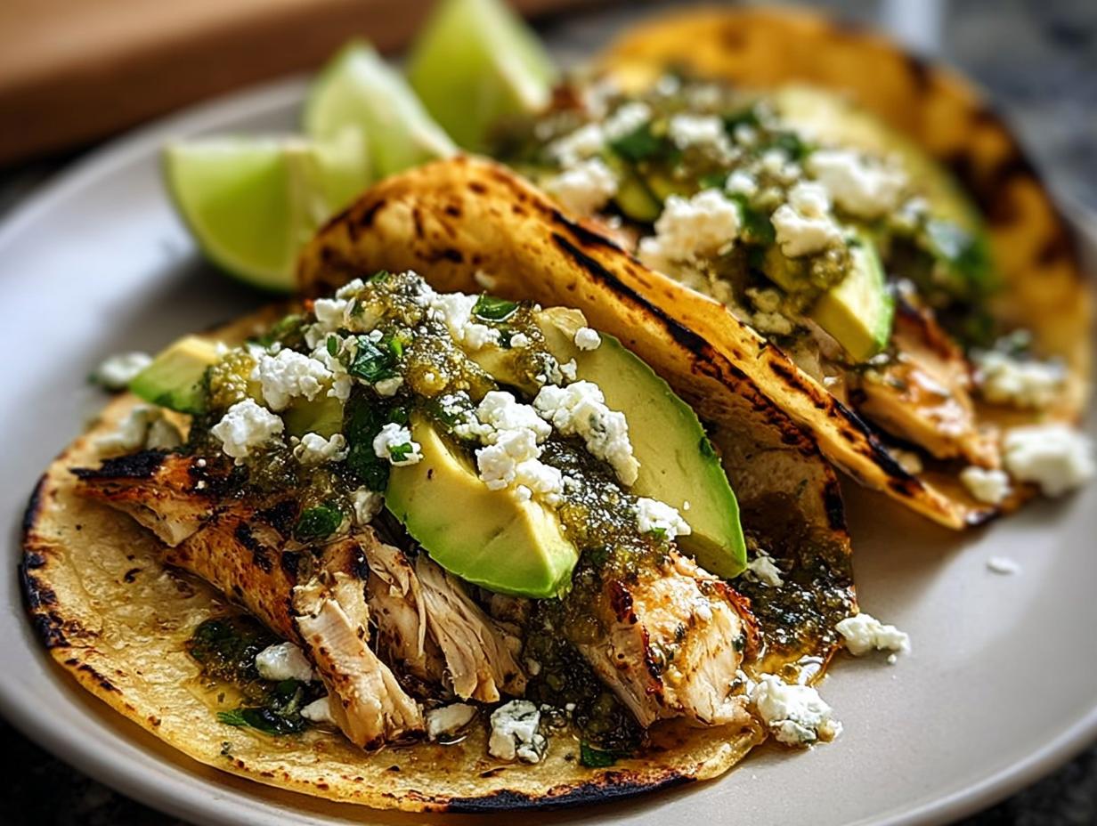 Chimichurri Chicken Tacos Feta
