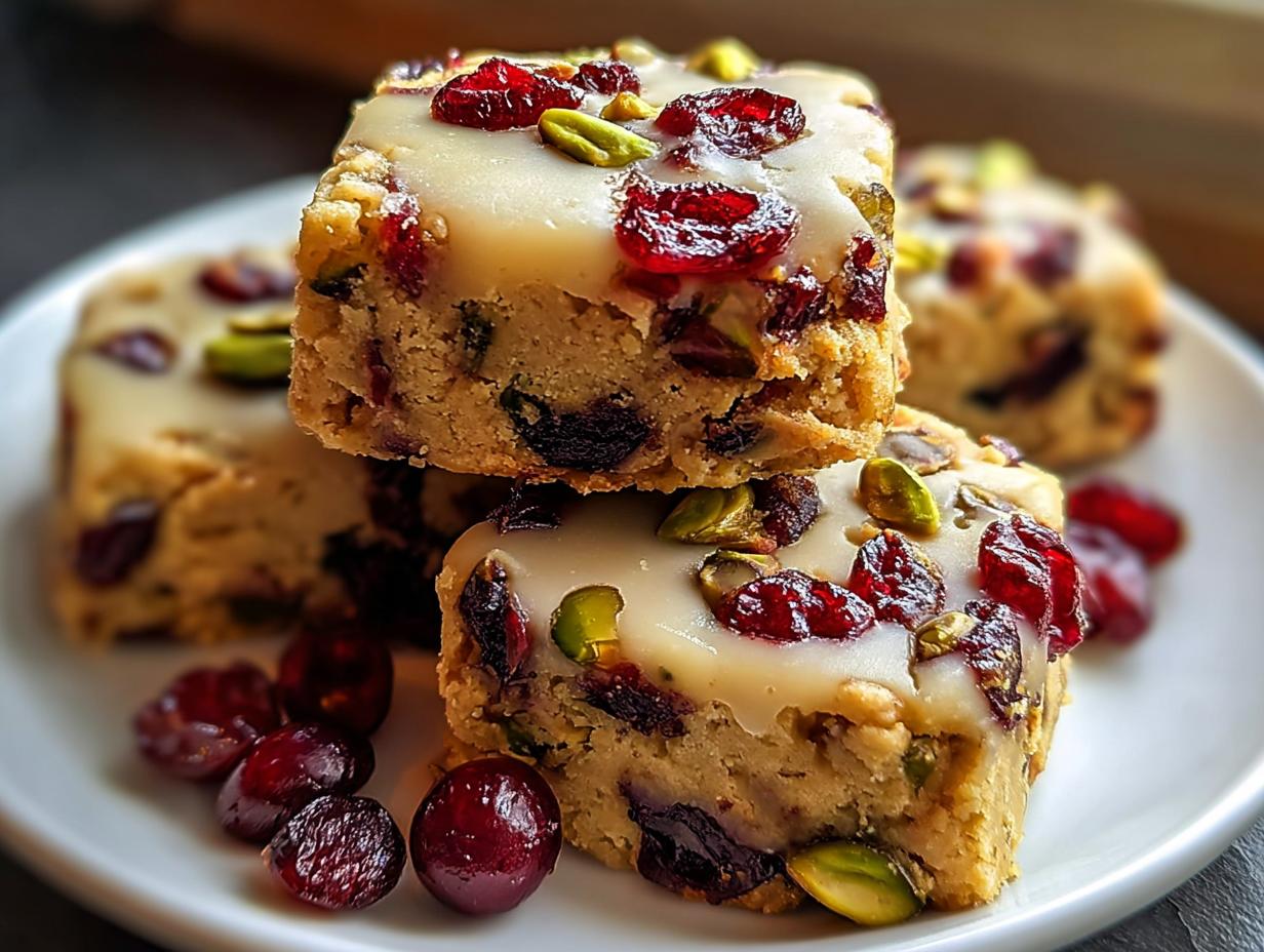 Cranberry Pistachio Shortbread Festive - close up of dough being cut into shapes