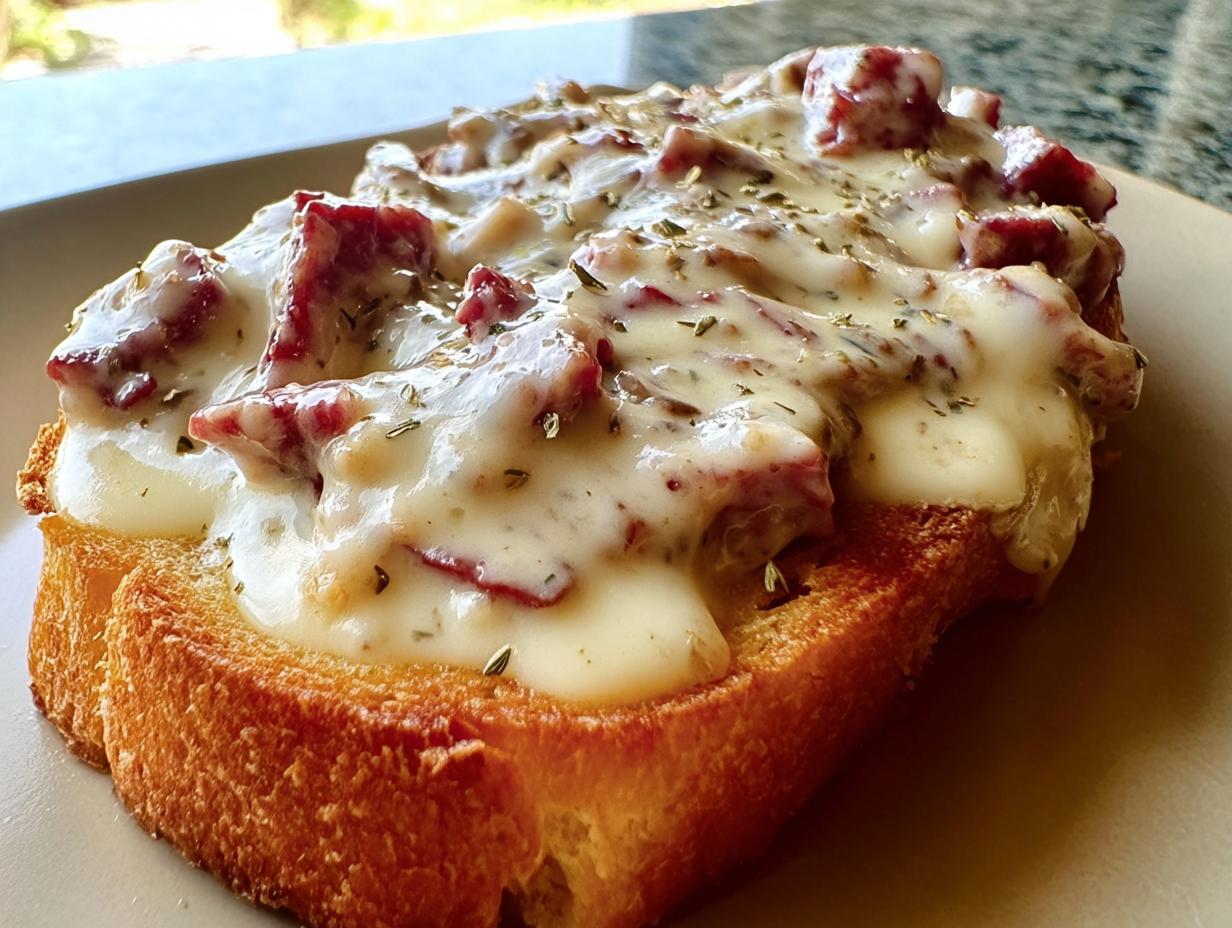 Creamed Chipped Beef Toast