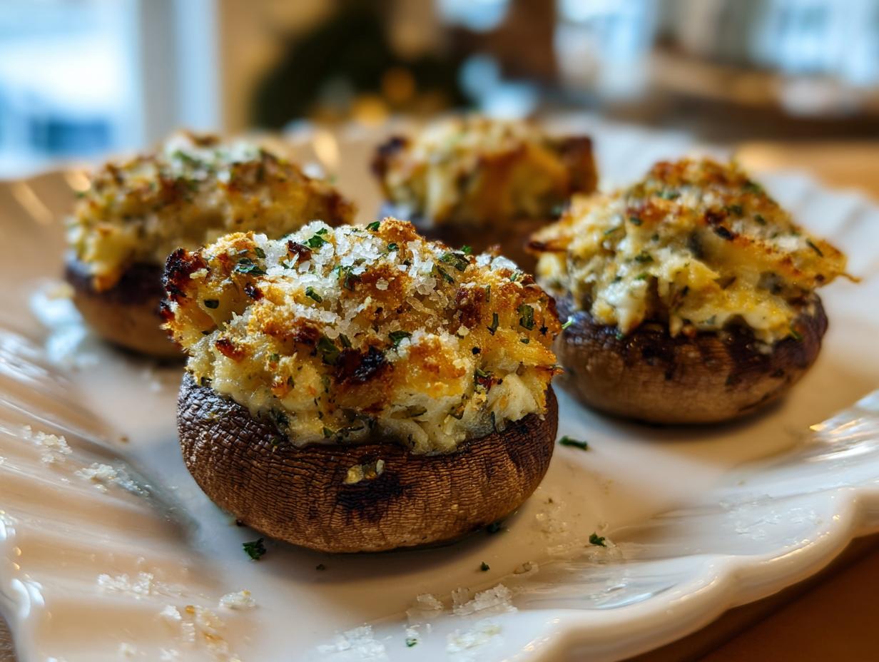 Creamy Garlic Crab Stuffed