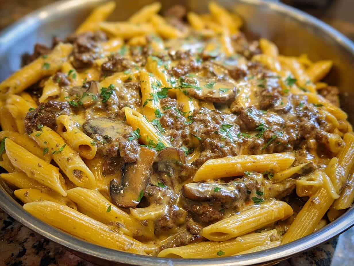 Creamy Velveeta Beef Stroganoff: So Easy - Creamy Velveeta Beef Stroganoff - additional detail