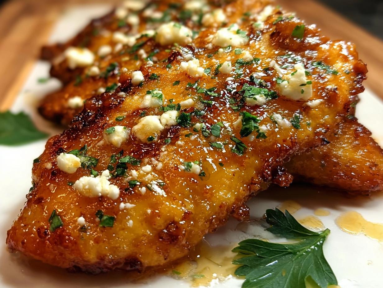Crispy Hot Honey Feta: 1 Amazing Recipe 4 Crispy Hot Honey Feta Chicken being drizzled with hot honey
