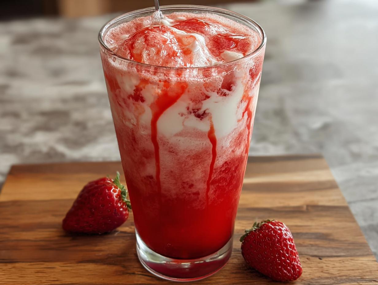 Dirty Strawberry Soda Refreshing