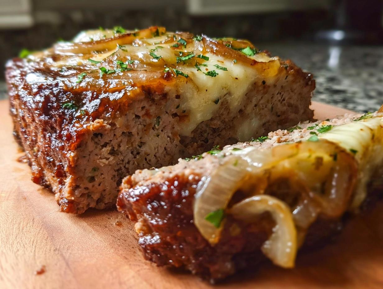 French Onion Meatloaf Melted: Easy Comfort 6 French Onion Meatloaf Melted: Easy Comfort - French Onion Meatloaf Melted - additional detail