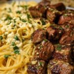 Garlic Butter Steak Cheesy