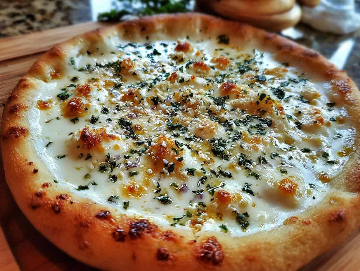 Garlic Sauce Pizza: 1 Secret To Amazing - Garlic Sauce Pizza Guide - finished pizza slice