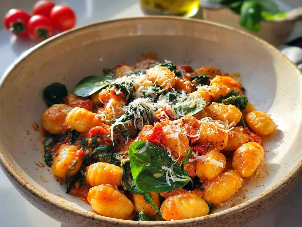 Amazing Gnocchi Pan Tomato Spinach 10 Min 4 Amazing Gnocchi Pan Tomato Spinach 10 Min - Gnocchi Pan Tomato Spinach - additional detail
