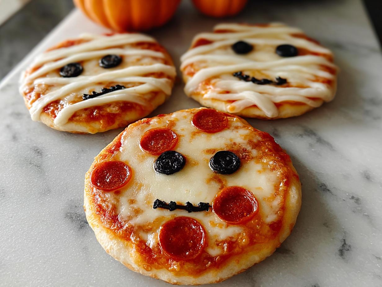 Mini Halloween Pizzas Fun: 10 Spooky & Easy Recipes 5 Mini Halloween Pizzas Fun: 10 Spooky & Easy Recipes - Mini Halloween Pizzas Fun - additional detail