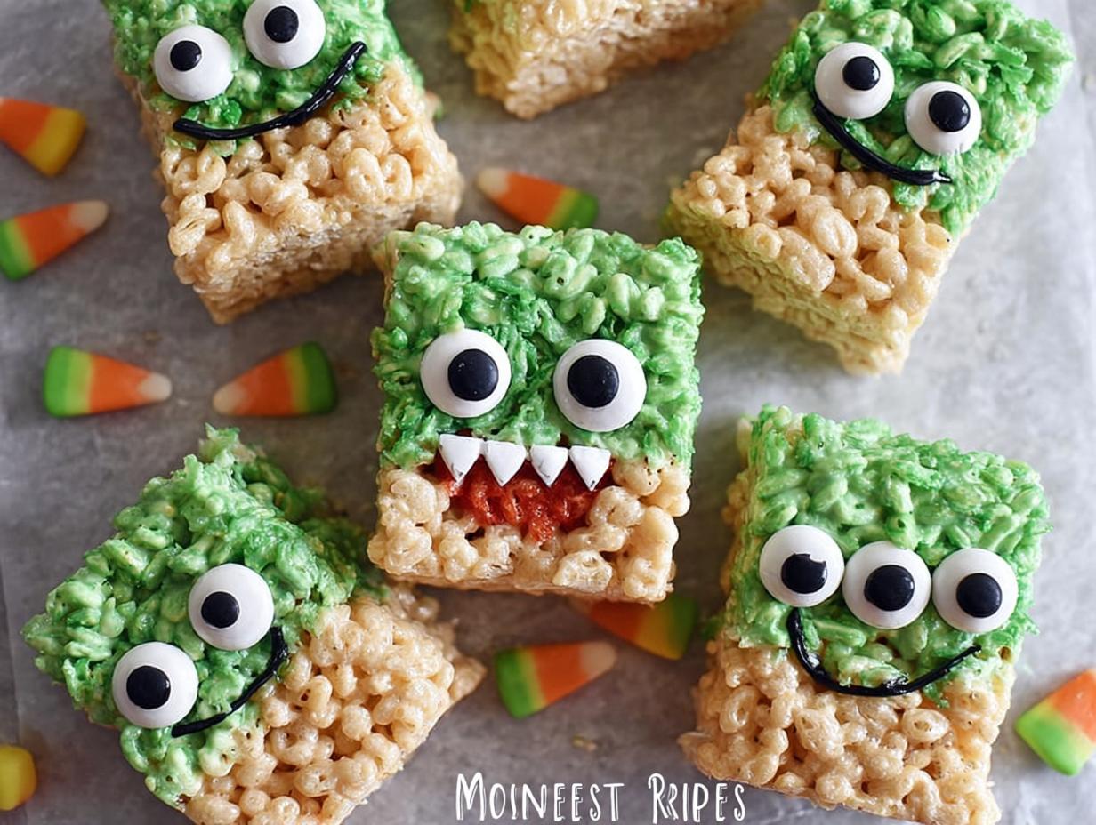Monster Rice Krispies Treats: 1 Spooky Recipe - Monster Rice Krispies Treats - additional detail