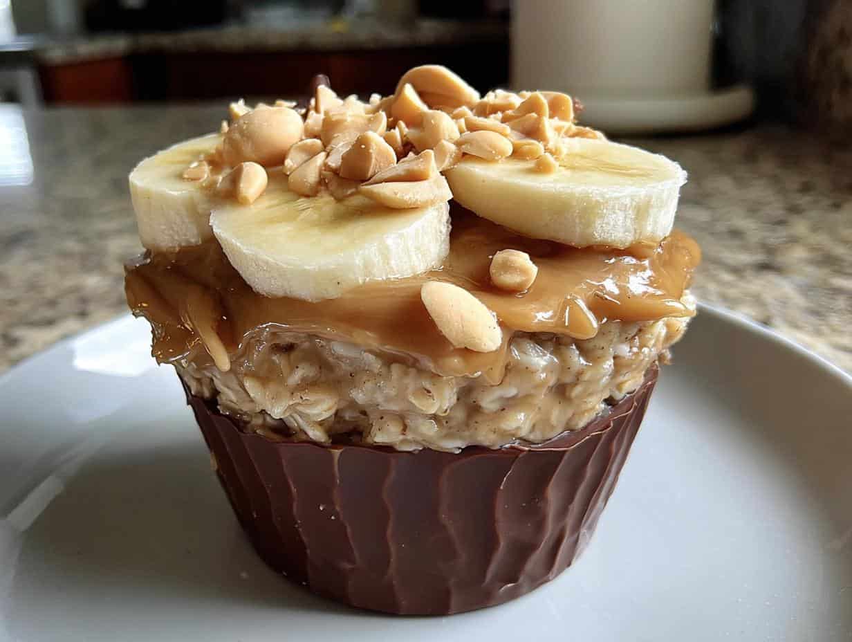 Peanut Butter Protein Oatmeal: 12 Min Power Meal 4 Peanut Butter Protein Oatmeal - creamy texture with banana and peanut topping