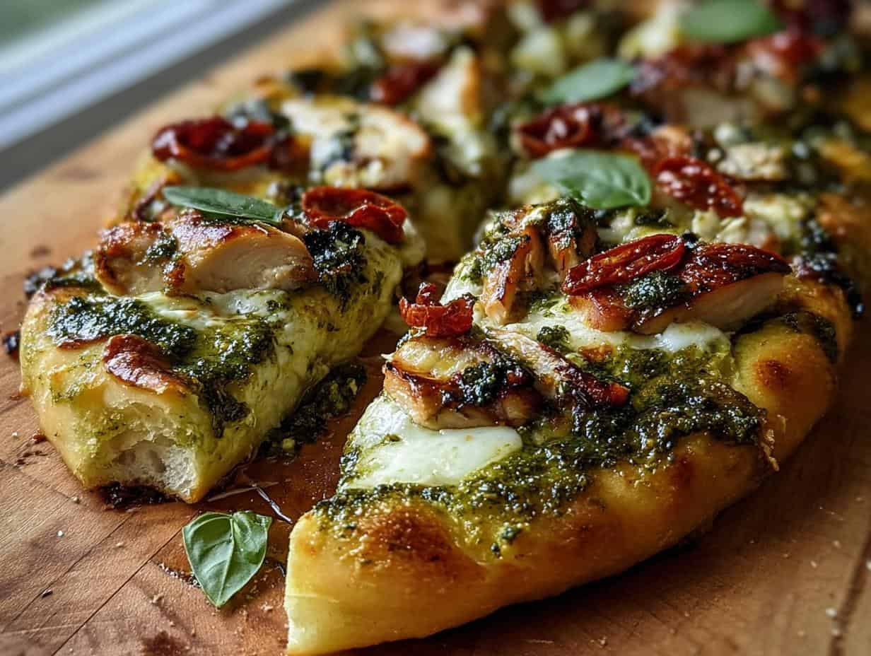 Pesto Chicken Flatbread