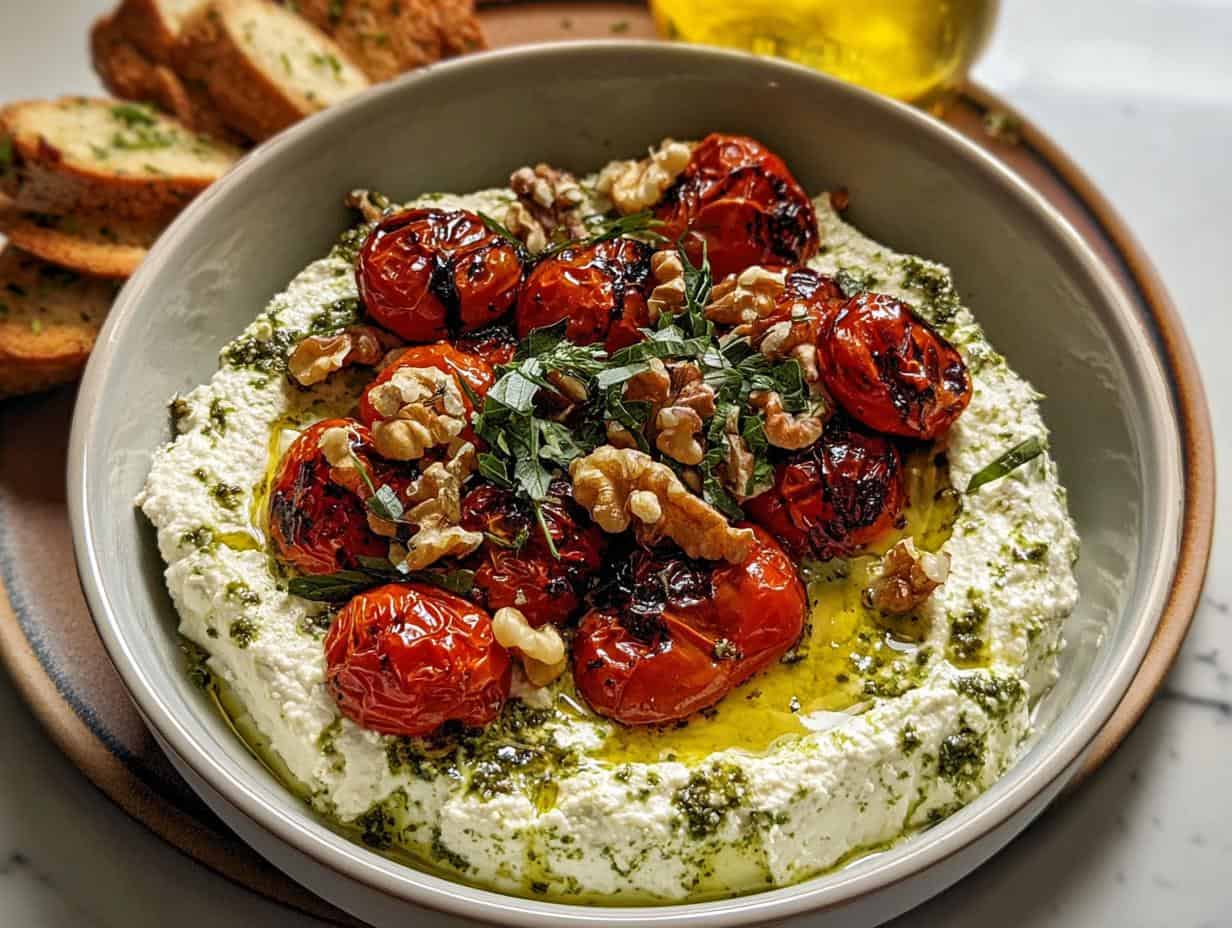 Pesto Whipped Feta Dip: 1 Amazing Recipe 5 Pesto Whipped Feta Dip: 1 Amazing Recipe - Pesto Whipped Feta Dip - additional detail