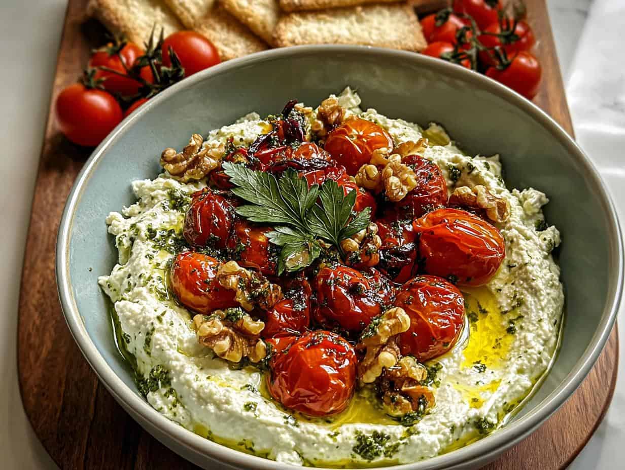 Pesto Whipped Feta Dip