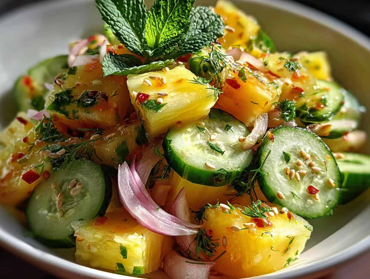 1 Pineapple Cucumber Salad: Pure Bliss - Pineapple Cucumber Salad Refreshing - additional detail