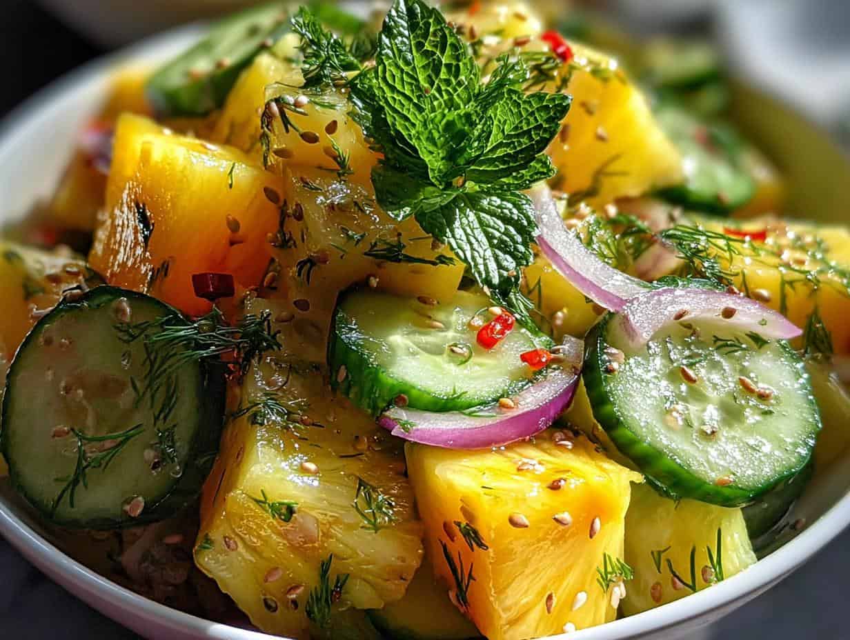 1 Pineapple Cucumber Salad: Pure Bliss - Pineapple Cucumber Salad Refreshing - additional detail