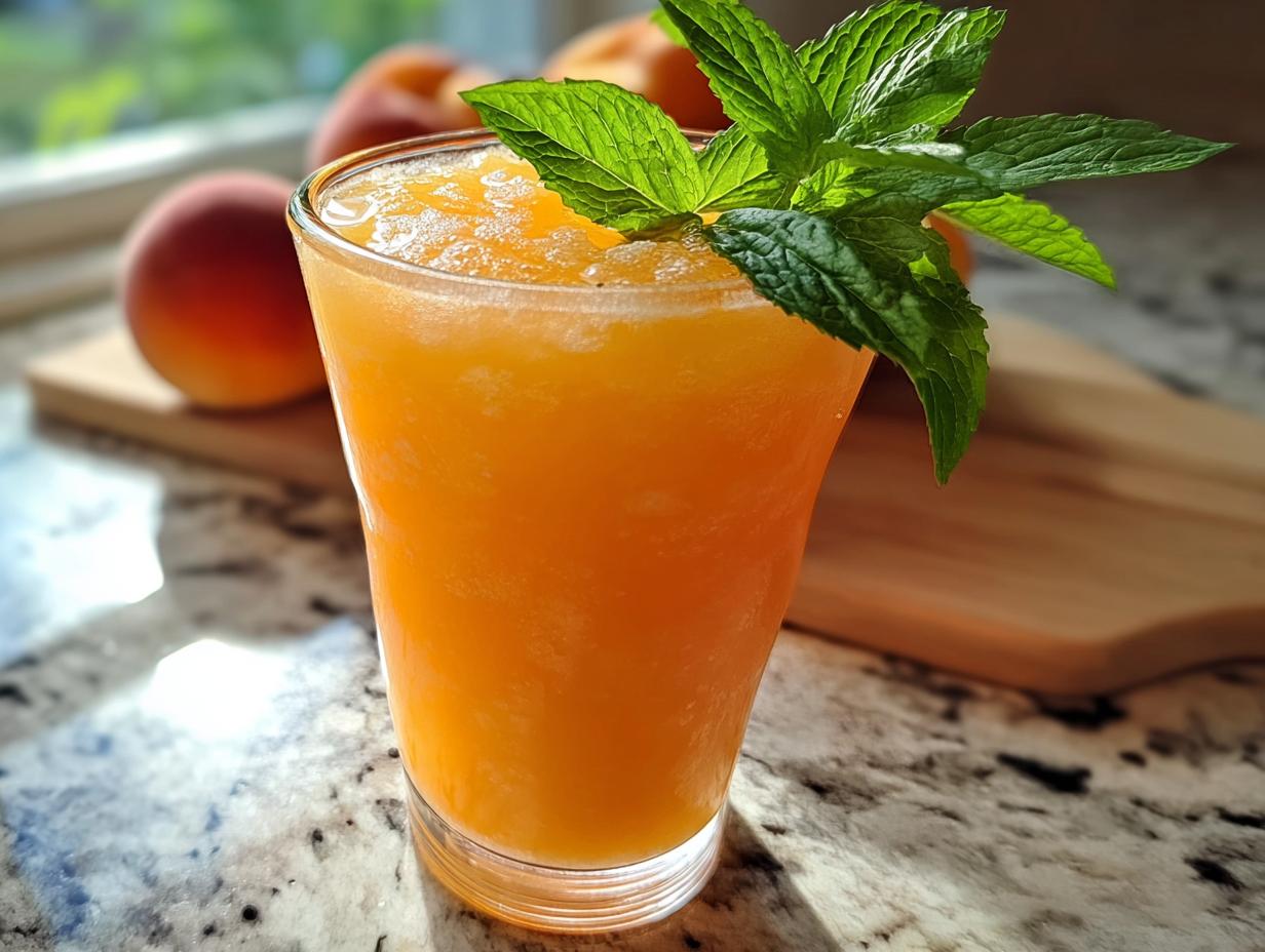 Refreshing Peach Slurpee: 10 Minute Summer Bliss - Refreshing Peach Slurpee - additional detail