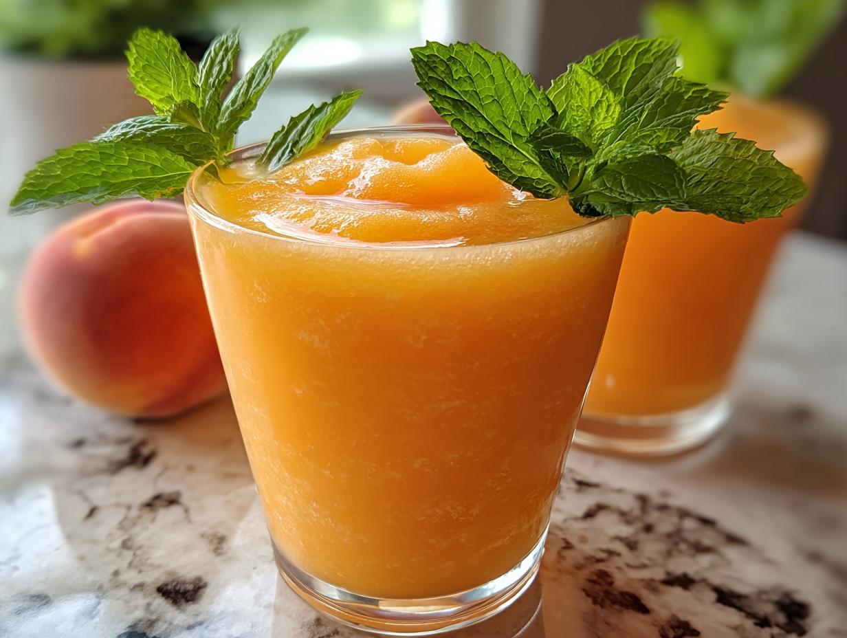 Refreshing Peach Slurpee: 10 Minute Summer Bliss - Refreshing Peach Slurpee - additional detail