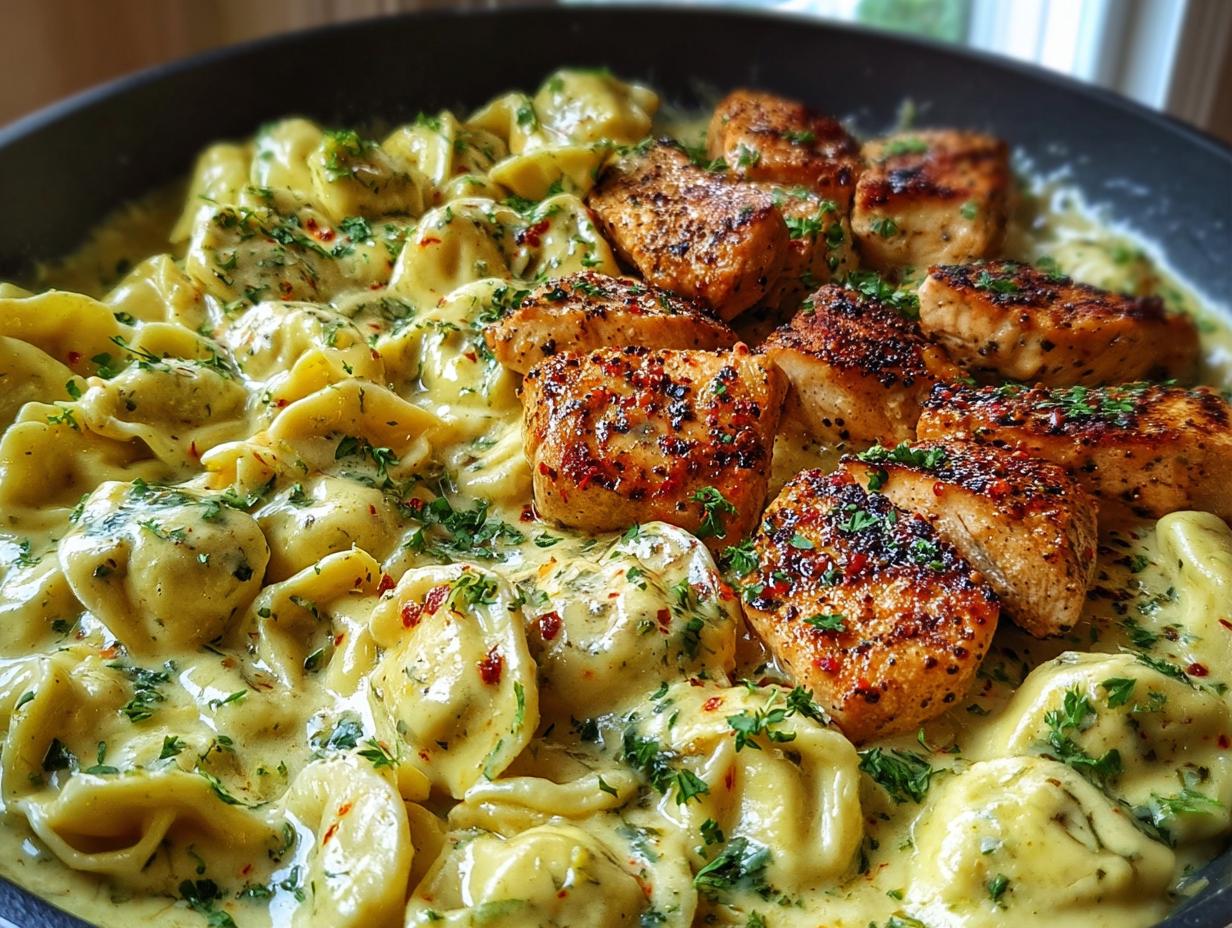 Spicy Garlic Chicken Tortellini: Quick & Amazing - Spicy Garlic Chicken Tortellini - additional detail