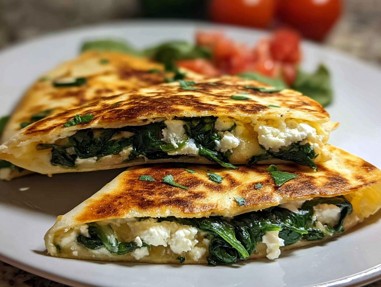 Spinach Feta Quesadillas: 10-Minute Delicious Meal 5 Spinach Feta Quesadillas: 10-Minute Delicious Meal - Spinach Feta Quesadillas - additional detail
