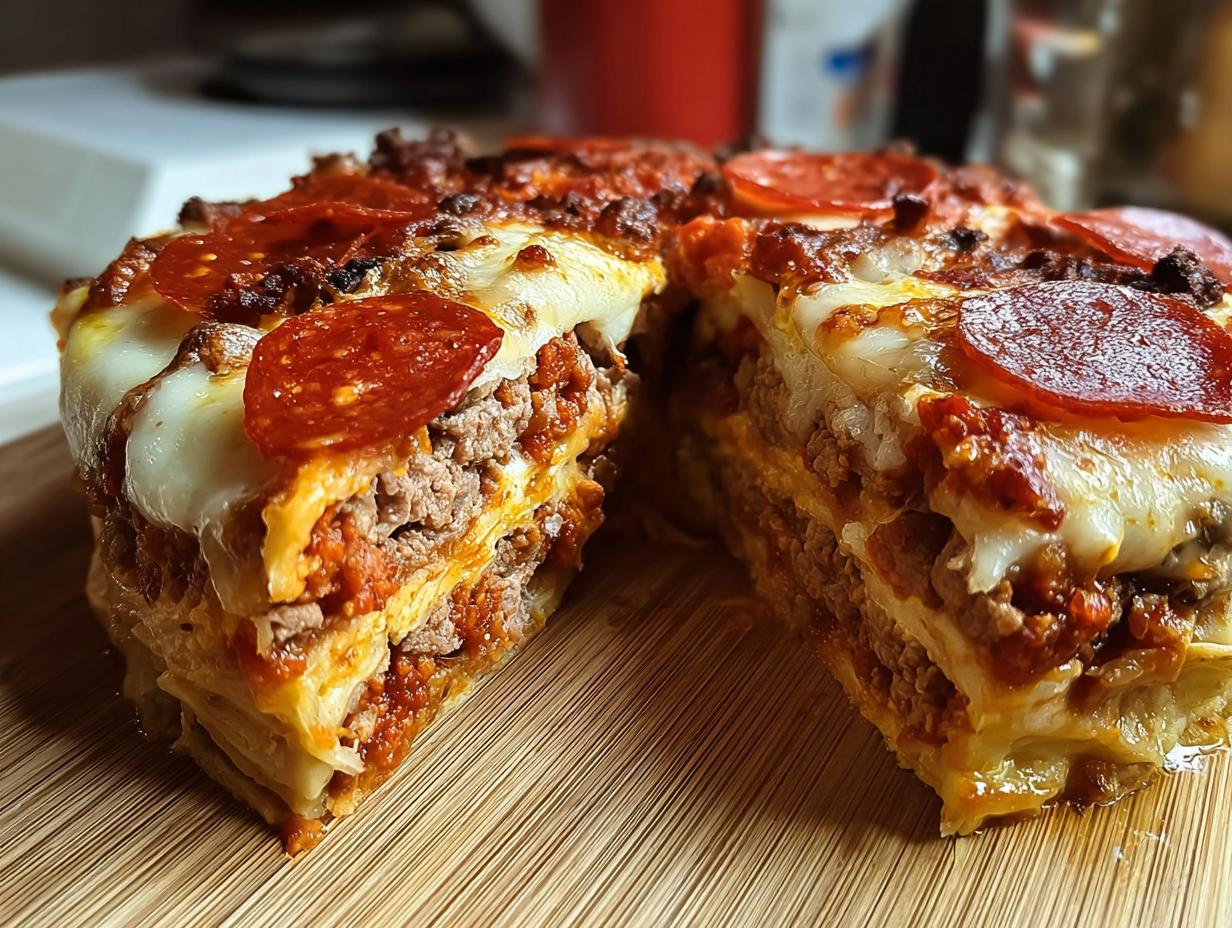 Stuffed Layered Pizza Pie: 1 AMAZING Recipe 5 Stuffed Layered Pizza Pie: 1 AMAZING Recipe - Stuffed Layered Pizza Pie - additional detail