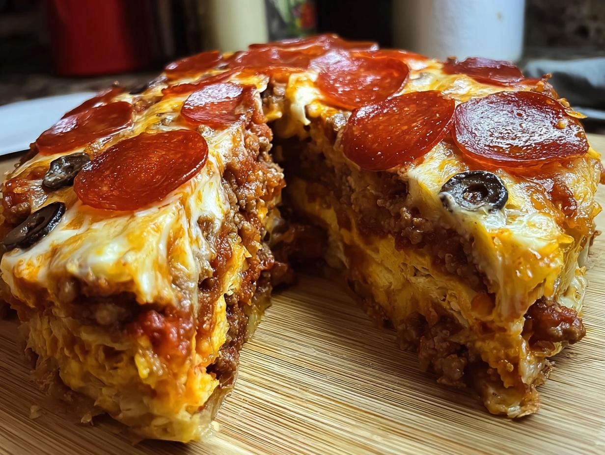 Stuffed Layered Pizza Pie