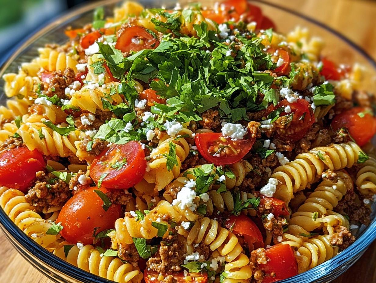 Taco Pasta Salad: Amazing 1-Stop Meal - Taco Pasta Salad - additional detail