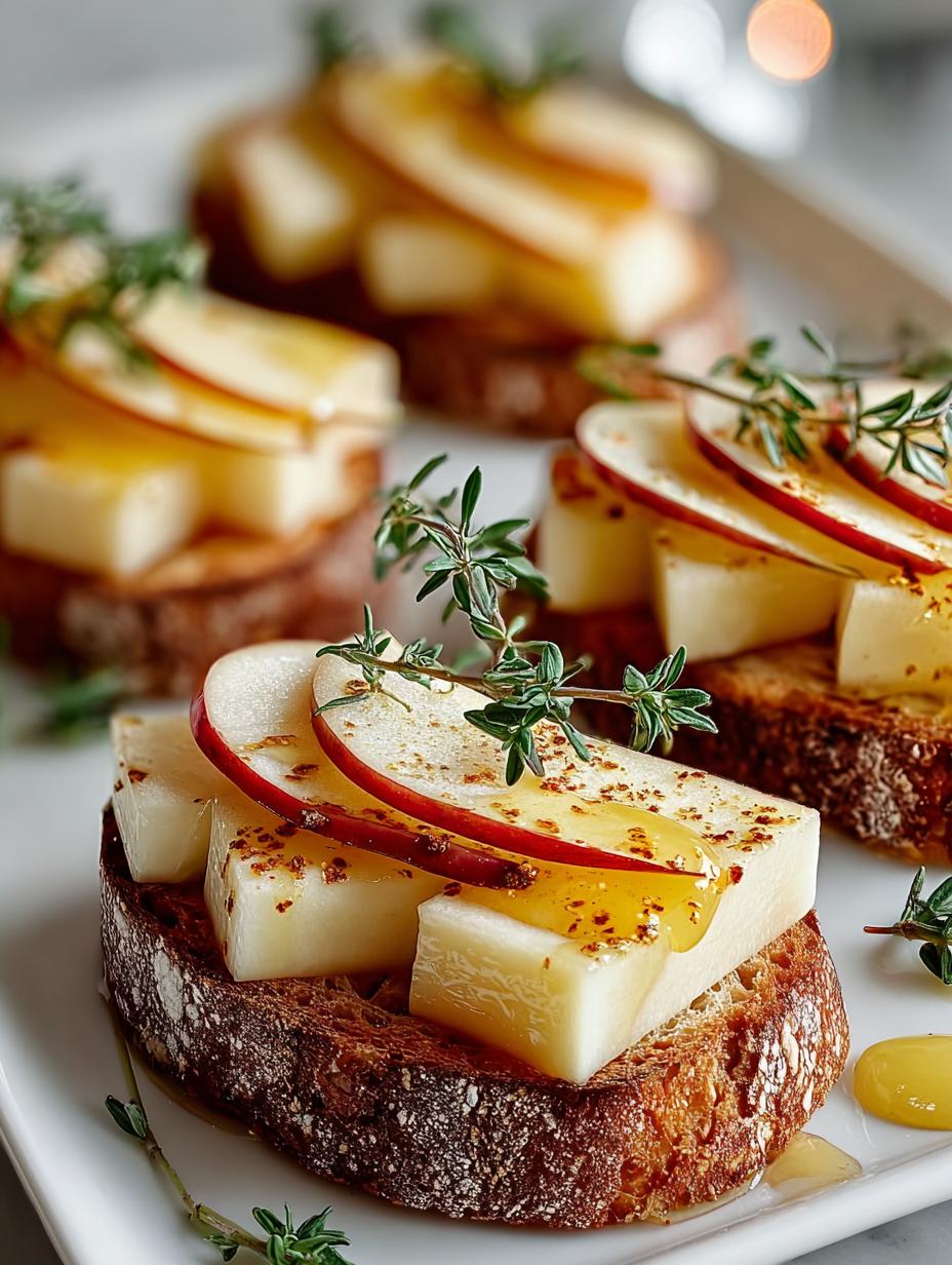 Delicious Apple Cheddar Crostini for Perfect Parties - Apple Cheddar Crostini - additional detail