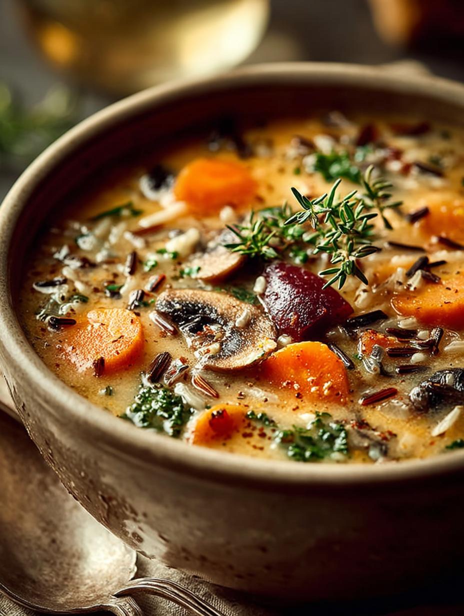 Hearty Autumn Wild Rice Soup for Cozy Days - Autumn Wild Rice Soup - additional detail