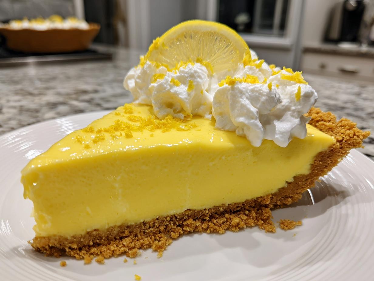 Bake Cream Cheese Lemonade: 1 Easy Refreshing Pie - Creamy filling being prepared