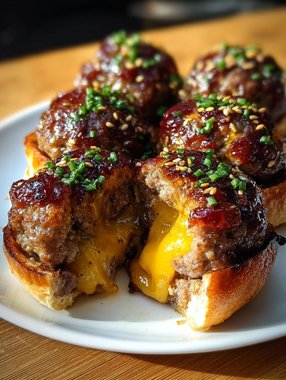 Beef Bacon Cheeseburger Meatball