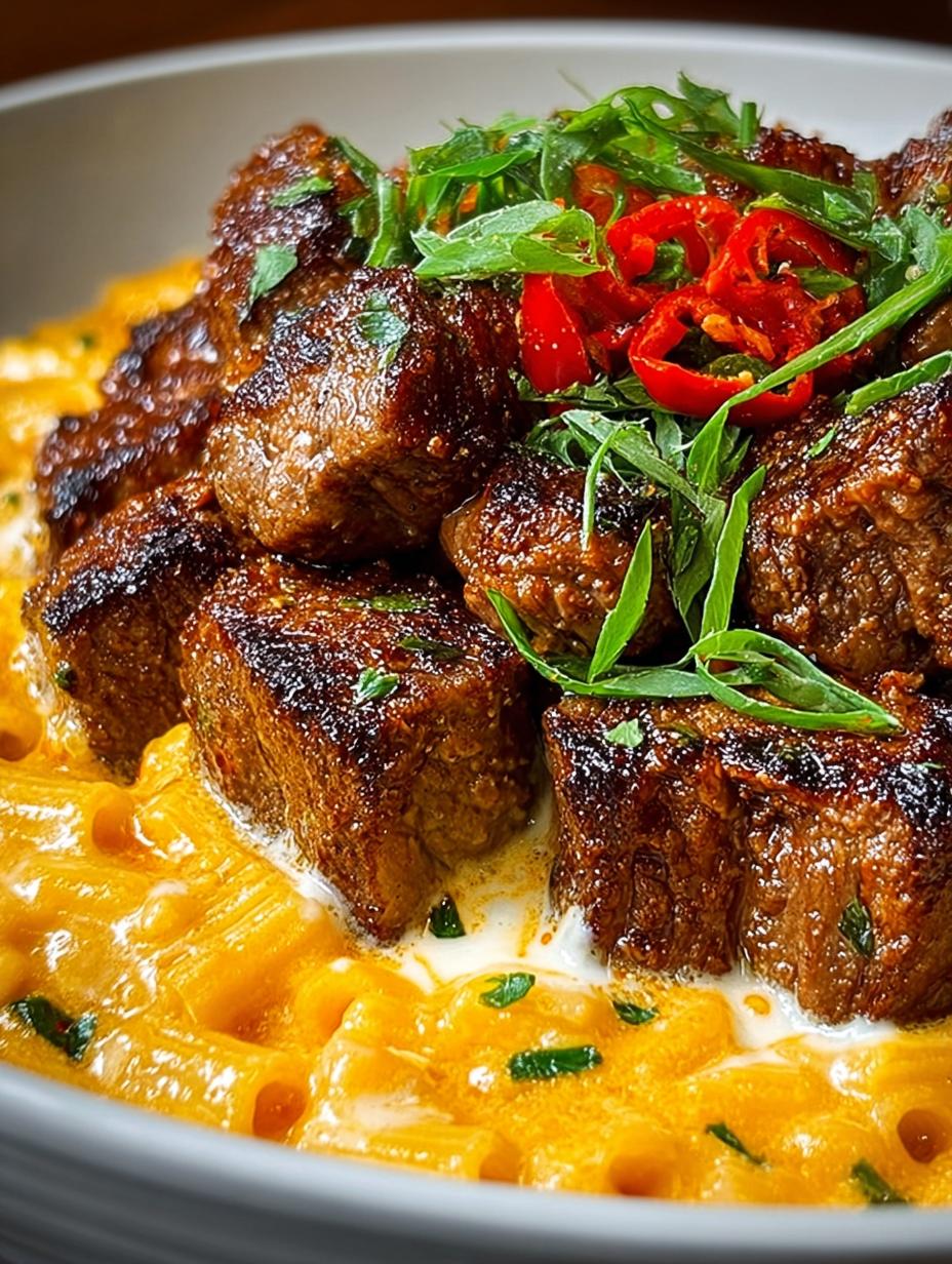 Cajun Steak Tips Cheesy