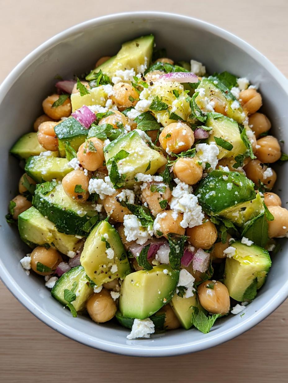 Amazing Chickpea Feta Avocado Salad: 15-Min Fix - Chickpea Feta Avocado Salad - additional detail