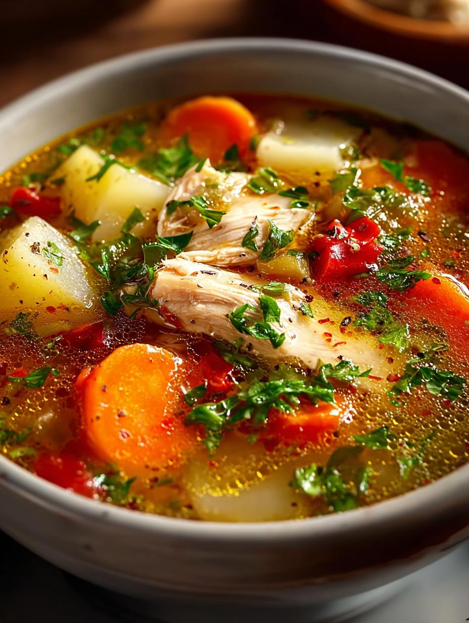 Comforting Chicken Soup with Potatoes for Chilly Days - Comforting Chicken Soup with - additional detail