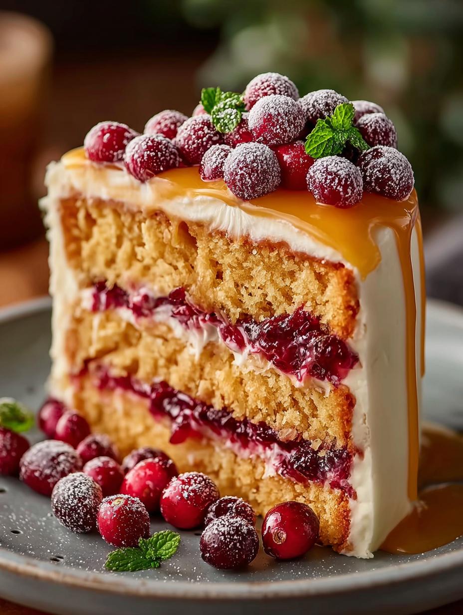 Cranberry Orange Layer Cake