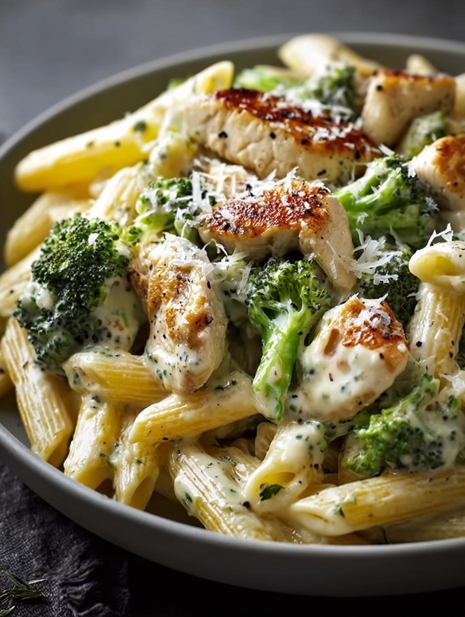 Creamy Broccoli Chicken Penne: A Comforting Delight - Creamy Broccoli Chicken Penne - additional detail