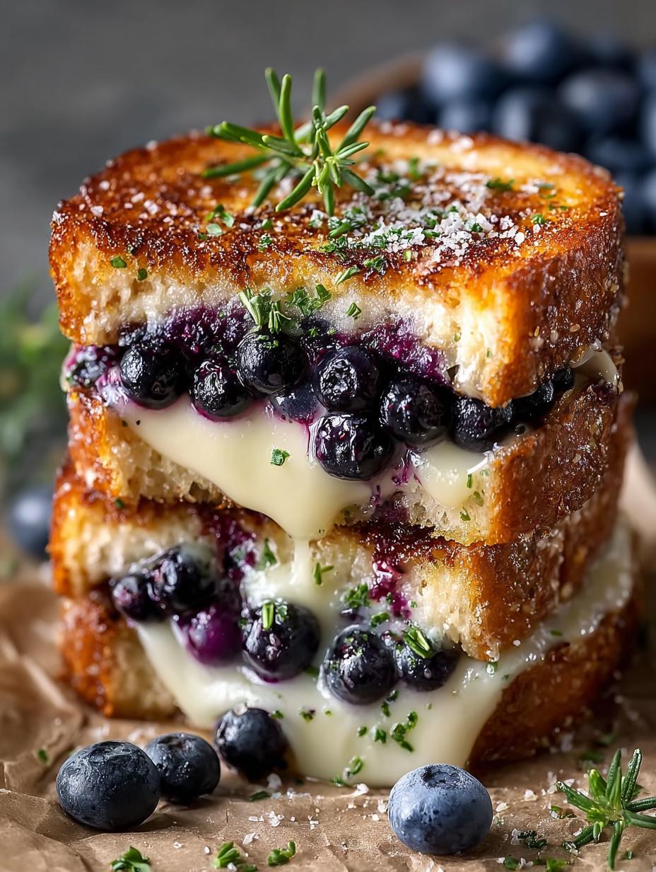 Crispy Blueberry Grilled Cheese
