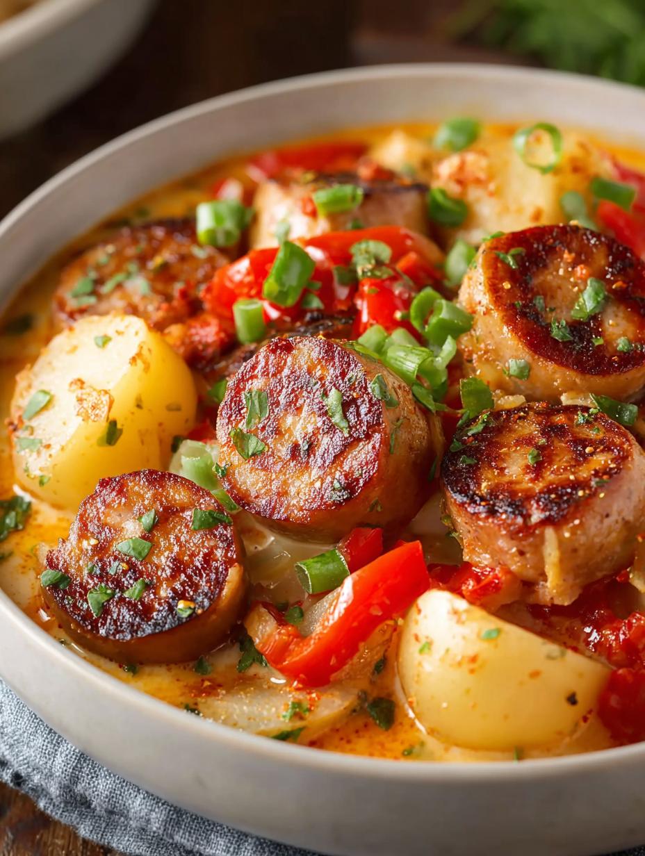 Crockpot Cajun Sausage Potato
