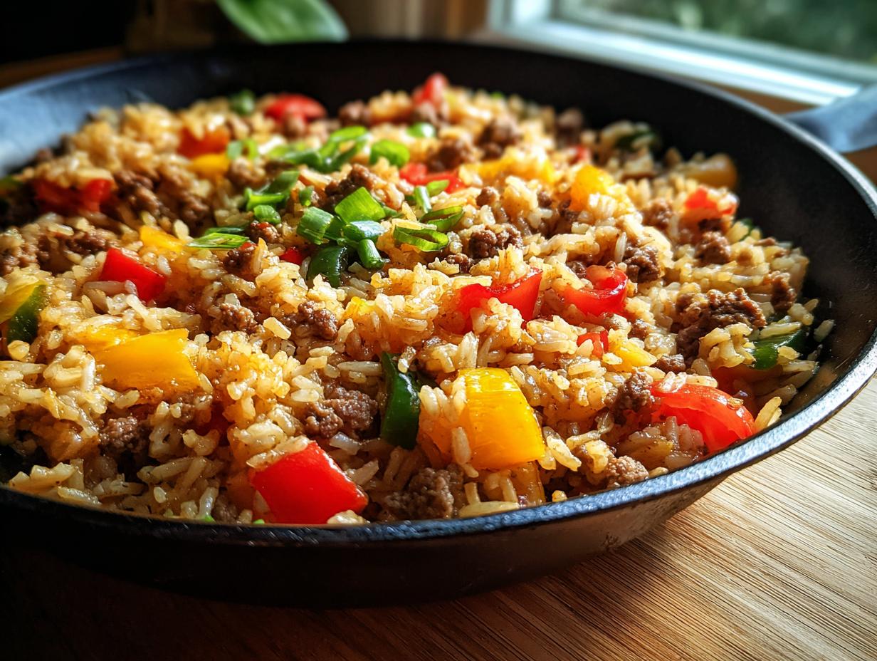 Dirty Rice Ground Beef: 1 amazing skillet meal 4 Dirty Rice Ground Beef: 1 amazing skillet meal - Dirty Rice Ground Beef - main visual representation