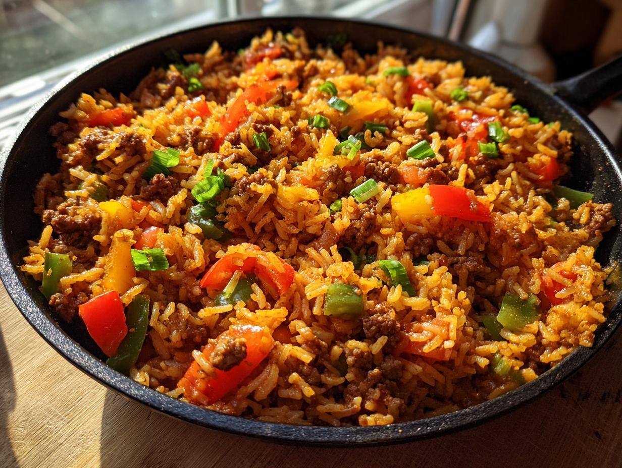 Dirty Rice Ground Beef: 1 amazing skillet meal 5 Dirty Rice Ground Beef: 1 amazing skillet meal - Dirty Rice Ground Beef - additional detail