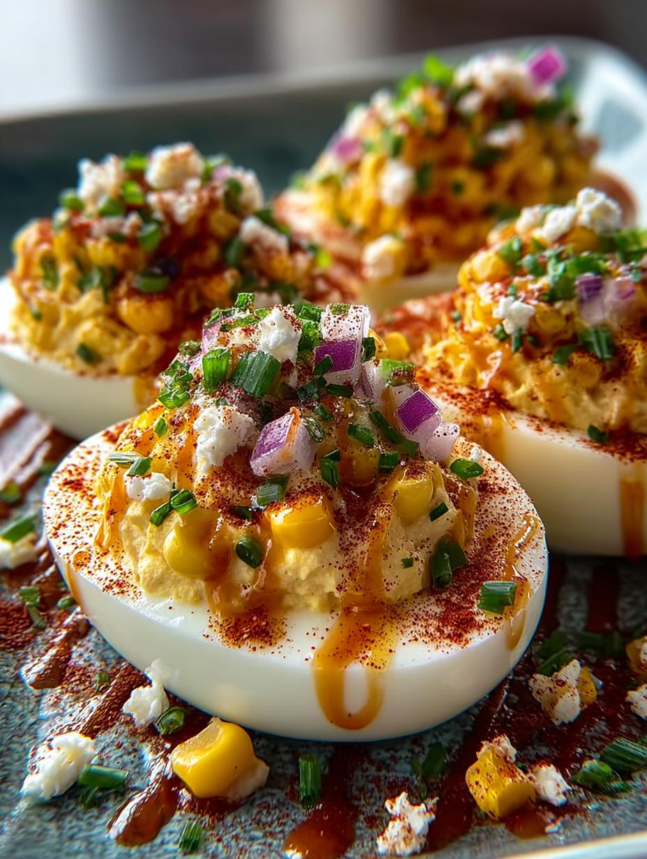 Elote Deviled Eggs