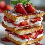 Fried Strawberry Cheesecake Sandwiches