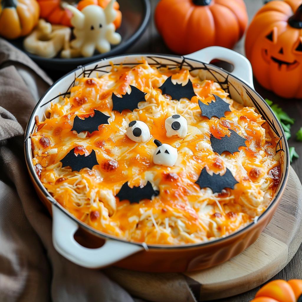 Delicious Halloween Buffalo Chicken Dip in 30 Mins 7 Halloween Buffalo Chicken Dip - ingredients and preparation steps