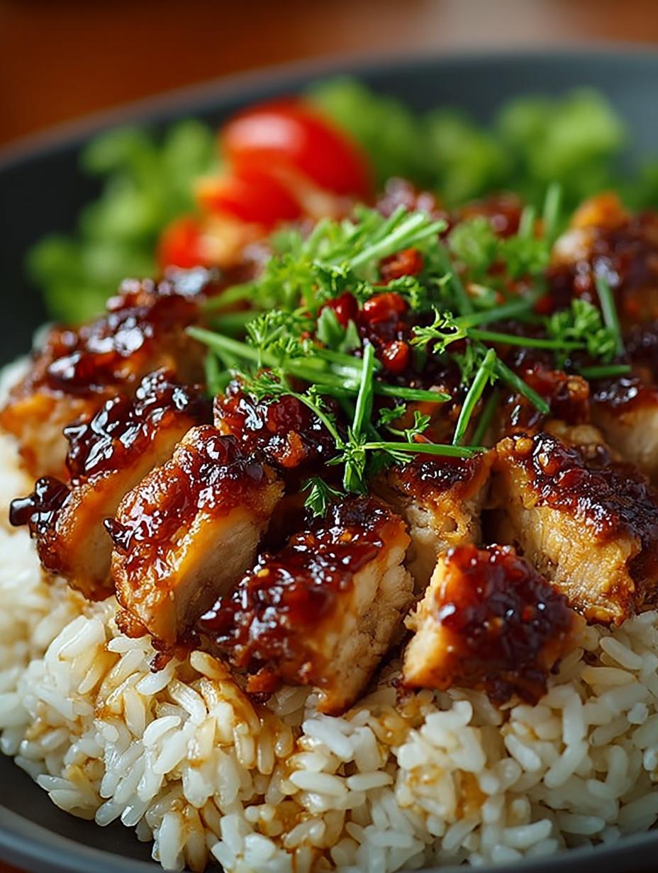 Honey Bbq Chicken Rice