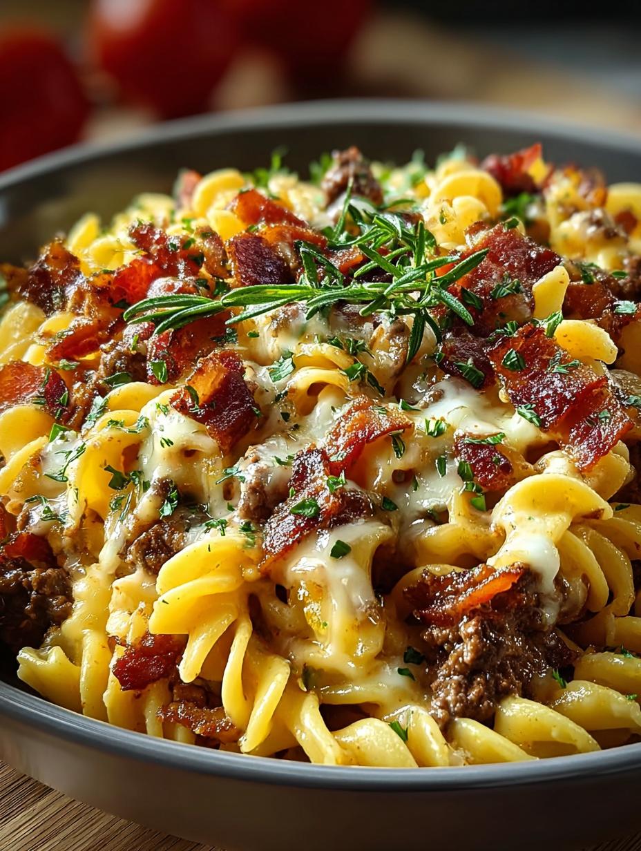 Loaded Beef Bacon Cheeseburger Pasta: 7 Delicious Steps - Loaded Beef Bacon Cheeseburger - additional detail