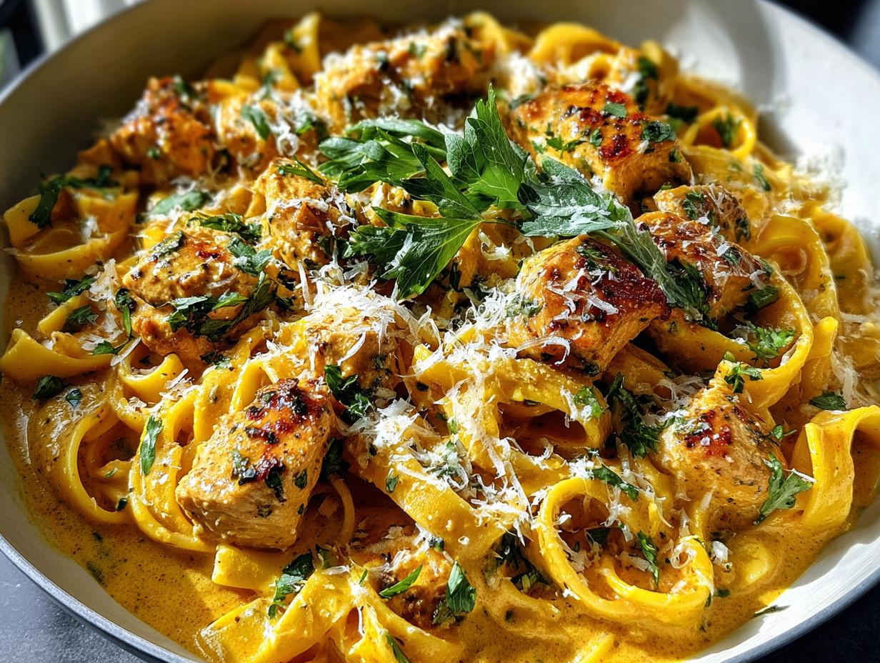 Marry Pumpkin Chicken Pasta