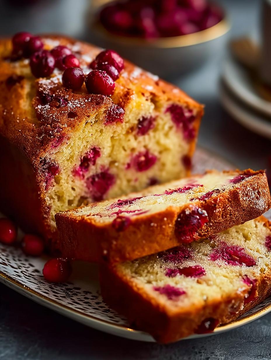 Moist Cranberry Bread with Fresh Cranberries for Cozy Mornings - Moist Cranberry Bread with - additional detail