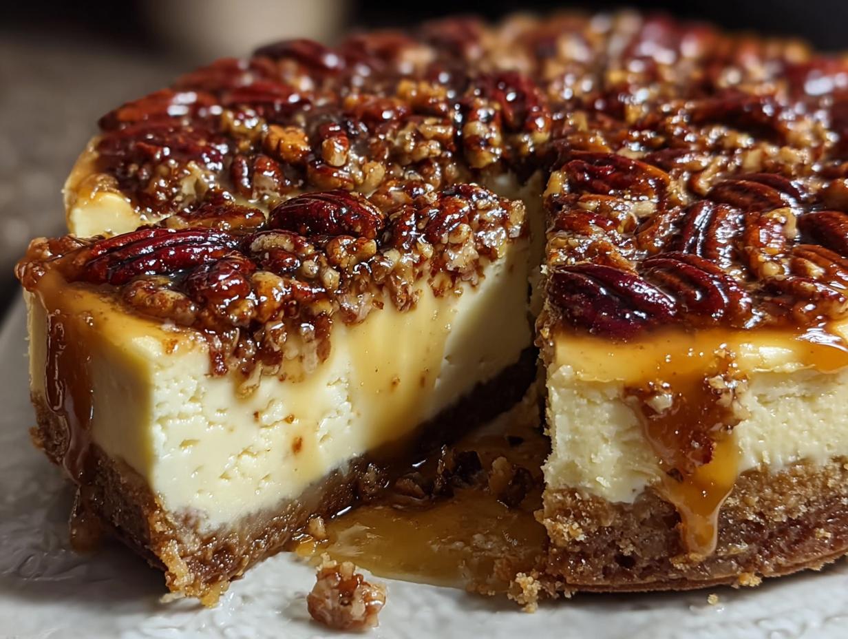Pecan Pie Cheesecake: 1 Decadent Dessert - Pecan Pie Cheesecake Dessert - main visual representation