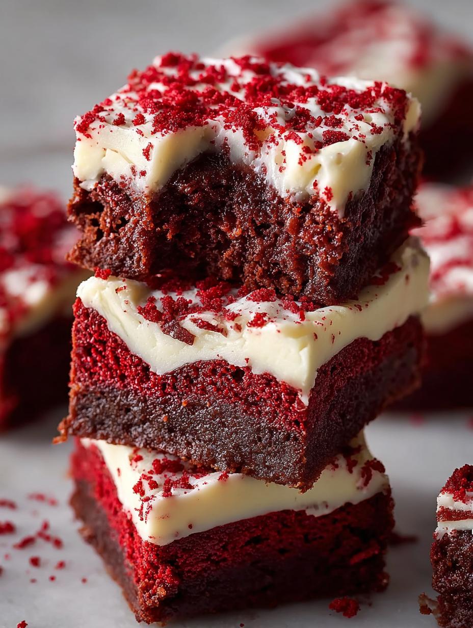Red Velvet Brownies Fudgy: 12 Irresistible Indulgences - Red Velvet Brownies Fudgy - additional detail