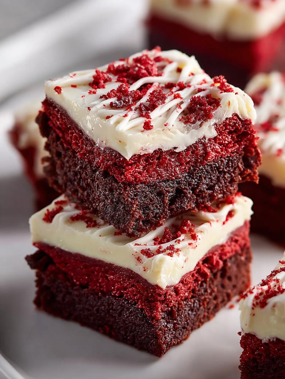 Red Velvet Brownies Fudgy