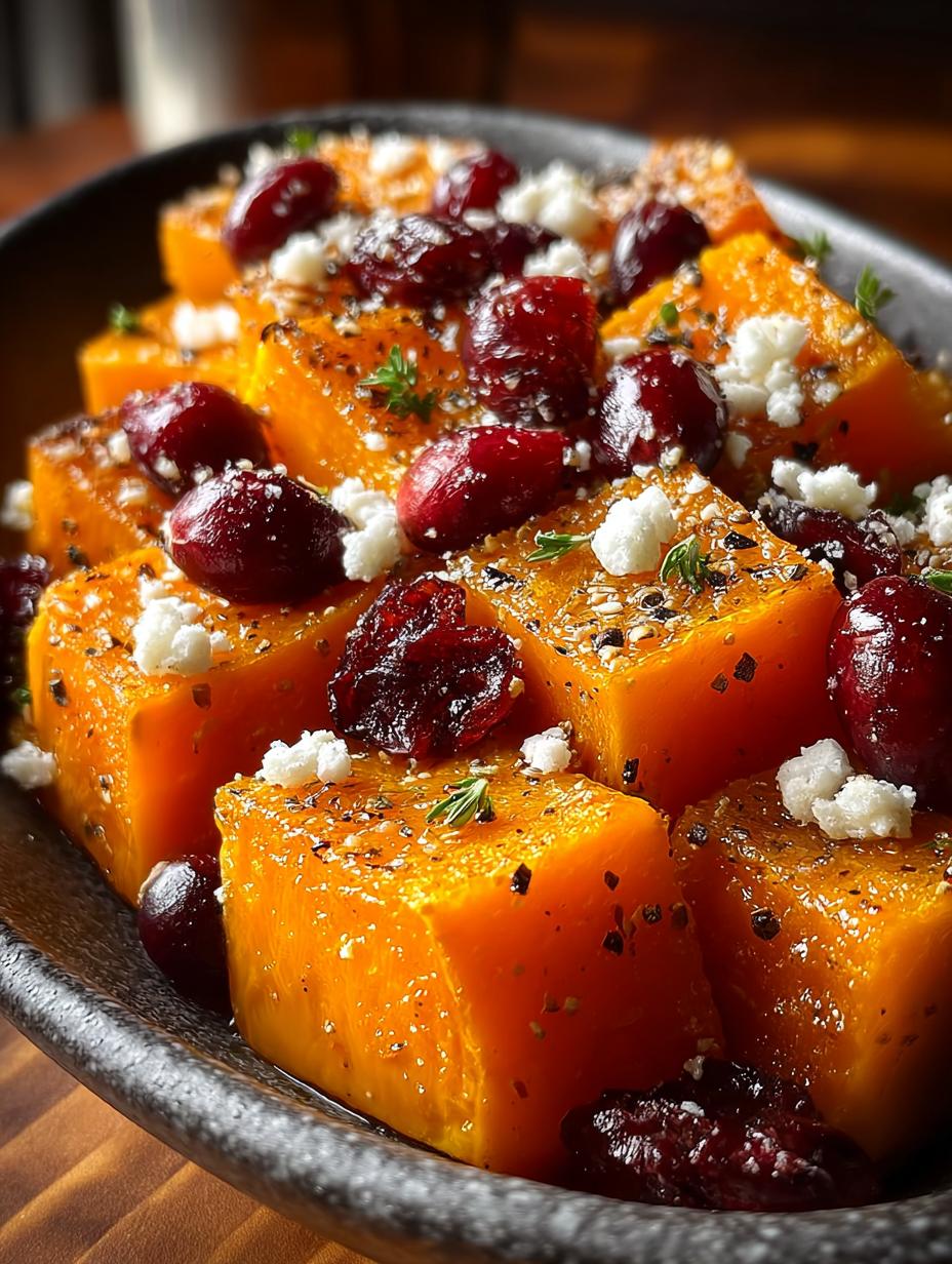 Roasted Butternut Squash Cranberries